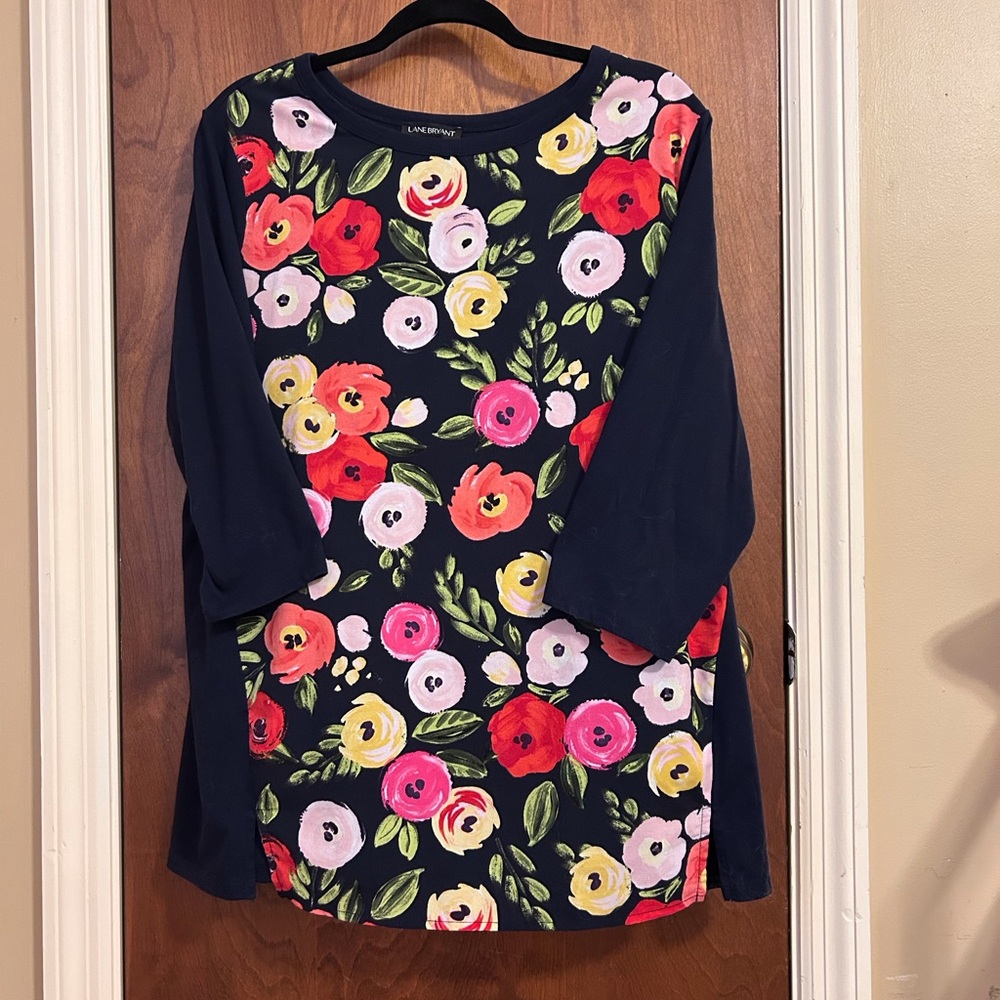 Lane Bryant Floral Multicolor Women's Blouse